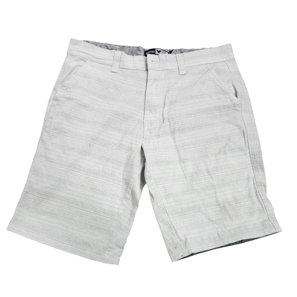 Company 81 Shorts Mens 30 Beige Textured Chino Flat Front Casual Summer Pockets